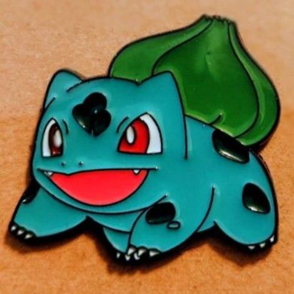 Bulbasaur Pokemon Character Enamel Pin - Video Game Collectible